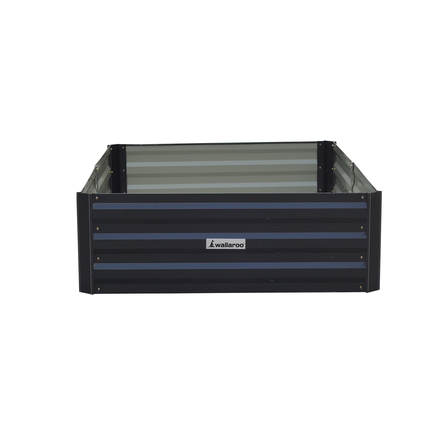 30cm Galvanized Steel Garden Bed - Black